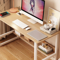Dash Dock Essential: Wooden Computer Desk With Storage Rack