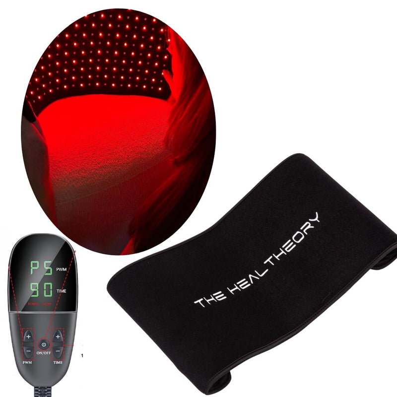 Dash Dock Elite: The Healtheory Red Light Therapy for Body Infrared Light Therapy Shoulder Waist Muscle Pain Relief 660nm &850nm Near Infrared Light Therapy Belt Wrap Timer Remote Control
