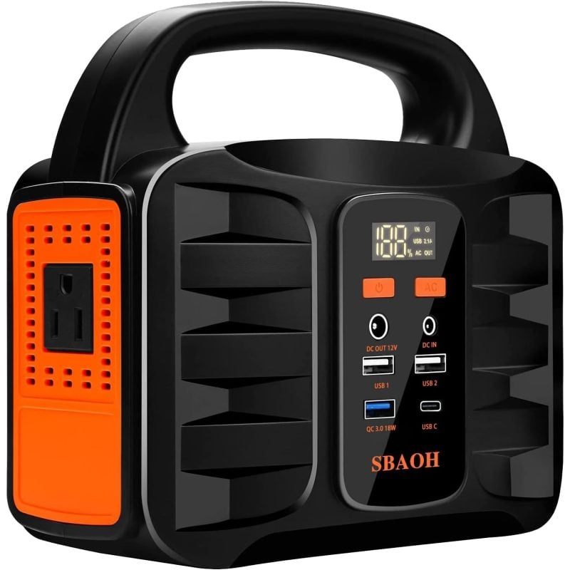 Portable Power Station 150W 155Wh 42000mAh Solar Generator For Road Trip,Off-grid,Power Outage,No Solar Panel