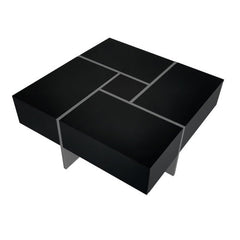 Dash Dock Essential: Unique Design Coffee Table With 4 Hidden Storage Compartments