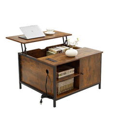 Dash Dock Essential: Height-adjustable Coffee Table, Multi-purpose Coffee Table With Hidden Compartments, Modern Height-adjustable Dining Table
