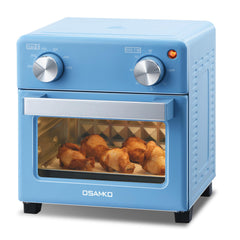Dash Dock Essential:  OSAMKO 5-in-1 Air Fryer Toaster Oven Combo 8L Air Fryer Convection Toaster with Fast Preheat Air Fry Bake Grill Broil Heat Blue