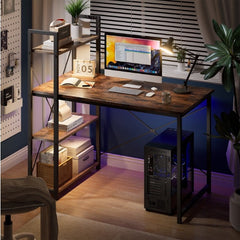 Dash Dock Essential: Computer Desk With LED Light, Small Space Desk
