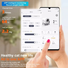 Dash Dock Elite: Self Cleaning Litter Box - 2.2lb-23lb Cat Can Use, 100L Automatic Cat Litter Box Self Cleaning, Extra Large For Multiple Cats, Anti-Pinch, All Clumping Litter Can Use, With Garbage Bags, App Control