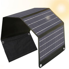 Dash Dock Essential: 28W Portable Solar Panel Charger-Solar Panel for Portable Small Power StationFoldable Power Charger with 4 Solar PanelsDual USB PortsSolar Panel for Camping Backpacking Hiking