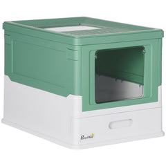 Dash Dock Essential:  Fully Enclosed Cat Litter Box Portable Pet Toilet With Spoon Large Space