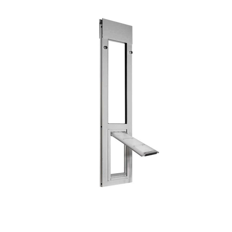 Endura Flap Cat Door for Horizontal Sliding Windows | Weather-Resistant Aluminum Frame with Dual-Layer Insulated Flap | Ideal for Cats & Small Pets | Silver 57