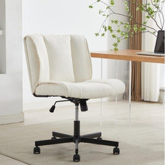 Dash Dock Essential: Armless Desk Chair With Wheels Office Chair With Adjustable Swivel Computer Task Chair
