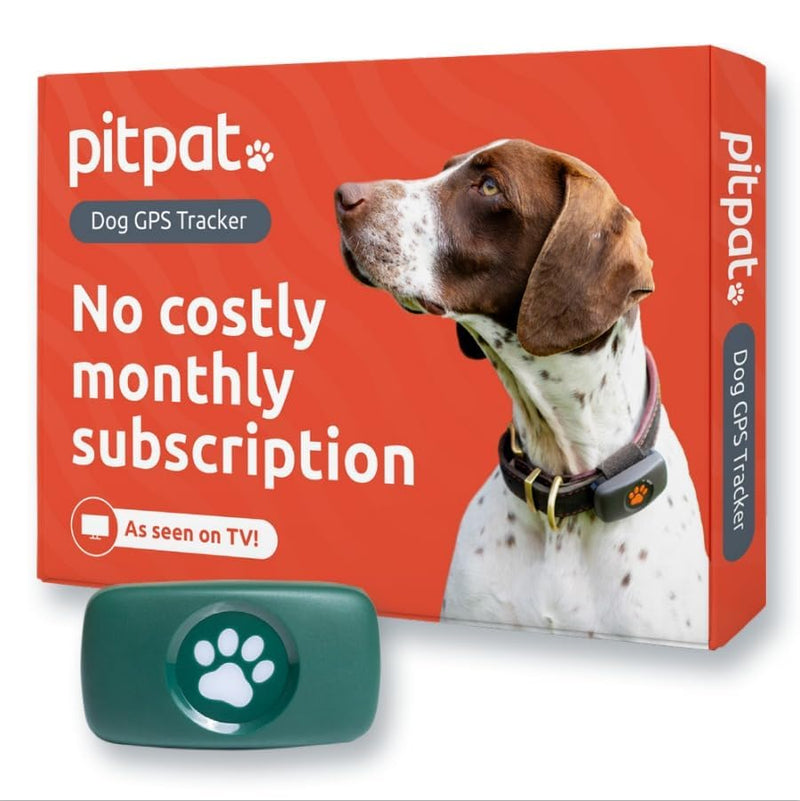 PitPat GPS Tracker for Dogs - No Subscription Fees - Suitable for All Dogs and Fits All Collars - Smart Activity Tracker Satellite Tracking with Unlimited Range - 100% Waterproof Pet Tracker (Green)