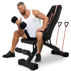 Dash Dock Essential: SJFEHLLD Weight Bench Adjustable Weight Bench Press1000 Lb Stable Workout BenchSuitable for Full Body Workout with Fast FoldingApply to for Home Gym Dumbbell Exercise