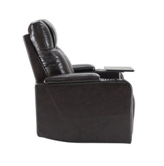 Dash Dock Premium: Power Motion Recliner With USB Charging Port And Hidden Arm Storage 2 Convenient Cup Holders Design And 360 Swivel Tray Table,Brown