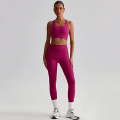 Seamless Backless Yoga Set – 2-Piece Bra & Leggings