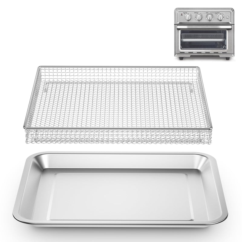 Dash Dock Essential:  Stainless Steel Air Fryer Basket and Tray Compatible with Cuisinart Air fryer TOA-060 and TOA-065