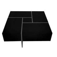 Dash Dock Essential: Unique Design Coffee Table With 4 Hidden Storage Compartments
