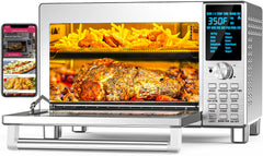 Dash Dock Elite:  Nuwave Bravo Convection Toaster Ovens Air Fryer Combo with 30QT Large Capacity For A Whole Chicken and 13" Pizza. Multi-Layer Cooking Probe Feature 100+ Presets One-Touch Smart Control Countertop