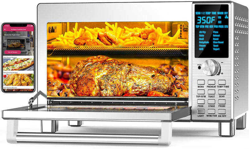 Dash Dock Elite:  Nuwave Bravo Convection Toaster Ovens Air Fryer Combo with 30QT Large Capacity For A Whole Chicken and 13