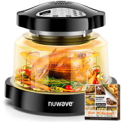 Dash Dock Elite:  Nuwave Oven Pro Plus Air Fryer Infra-Red Countertop 2025 Advanced Convection No Defrosting or Preheating Cook Fresh or Frozen Durable Power Dome 100 Presets & 50 Memory PFAS Free Black