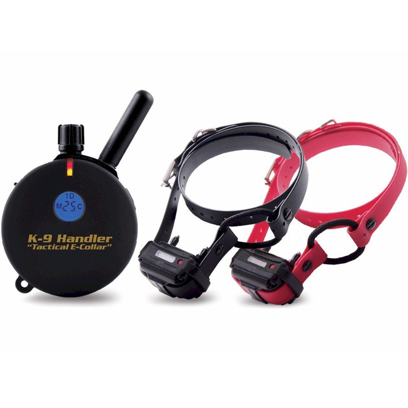 Educator K9 Tactical Dog Handler with Remote 100 Levels Humane Stimulation Pavlovian Tone Waterproof Odorproof Biothane Bungee Collar Night Light Rechargeable 3/4 Mile 2 Dog 37