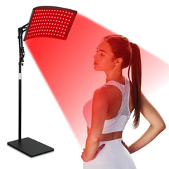 Dash Dock Essential: Red Light Therapy for Body Adjustable Infrared Light Therapy Lamp with Stand - 660nm Red Light and 850nm Near Infrared Light Lamp Device for Facial and Body Skincare