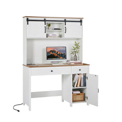 Dash Dock Elite: Wooden Home Office Desk With Charging Station