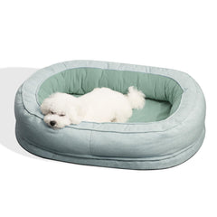 Dash Dock Essential: FUNNY FUZZY Orthopedic Dog Beds for Dogs Cats Foam with Waterproof Liner Dog Bed Egg-Crate Foam Extra Large Dog Bed with Washable Removable Cover Non-Slip Bottom