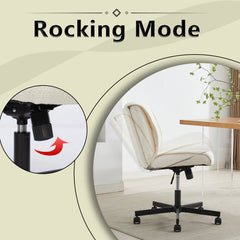Dash Dock Essential: Armless Desk Chair With Wheels Office Chair With Adjustable Swivel Computer Task Chair