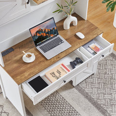 Dash Dock Elite: Wooden Home Office Desk With Charging Station