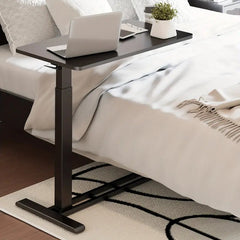Dash Dock Essential: Standing Scroll Table With Hidden Wheels Side Table Height-adjustable Bed Table