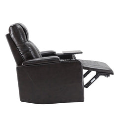 Dash Dock Premium: Power Motion Recliner With USB Charging Port And Hidden Arm Storage 2 Convenient Cup Holders Design And 360 Swivel Tray Table,Brown