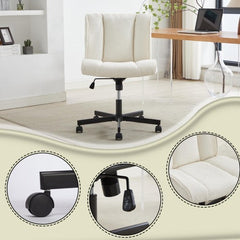 Dash Dock Essential: Armless Desk Chair With Wheels Office Chair With Adjustable Swivel Computer Task Chair