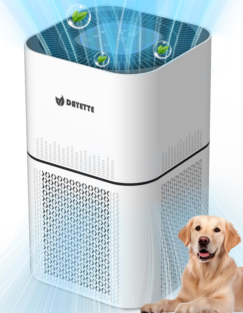 HEPA 14 Air Purifiers for Home Large Room Up to 2200ft² DAYETTE Air Purifiers for Bedroom with Air Quality Sensor Remove 99.97% of Dust Odor Pets Dander Smoke