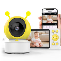 Dash Dock Essential:  Baby Monitor Wifi Smartphone with App and Screen 5" Video Baby Monitor with Camera and Audio Long Range Night Vision 2-Way Audio Portable Cry Motion Detection for Home Temper Humidity Sensor