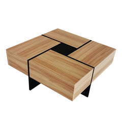 Dash Dock Essential: Unique Design Coffee Table With 4 Hidden Storage Compartments