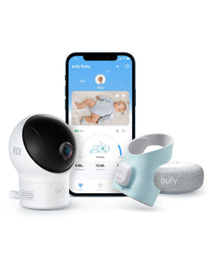 Dash Dock Premium: eufy Baby Smart Sock Baby Monitor with 2.4 GHz Wi-Fi Track Sleep Patterns Naps Heart Rate 2K Camera AI Cry Detection Pan and Tilt No Monthly Fee