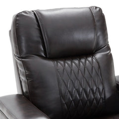 Dash Dock Premium: Power Motion Recliner With USB Charging Port And Hidden Arm Storage 2 Convenient Cup Holders Design And 360 Swivel Tray Table,Brown