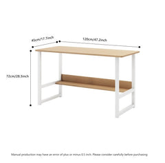 Dash Dock Essential: Wooden Computer Desk With Storage Rack