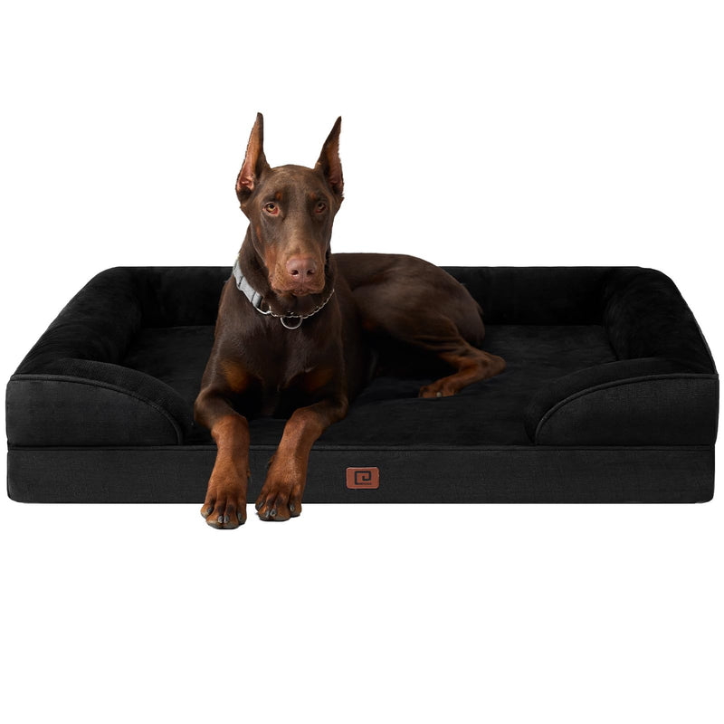 Dash Dock Essential: EHEYCIGA Orthopedic XL Dog Beds Waterproof Memory Foam Dog Bed for Extra Large Dogs Non-Slip Bottom and Egg-Crate Foam Big Dog Couch Bed with Washable Removable Cover Black