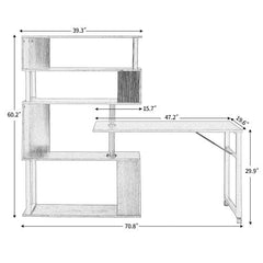 Dash Dock Essential: Home Office Computer Desk L-shaped Corner Table