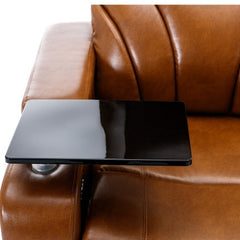 Dash Dock Premium: Power Motion Recliner Electric Power Recliner With USB Charging Port, Hidden Arm Storage, Convenient Cup Holder And Bluetooth Speaker, Light Brown