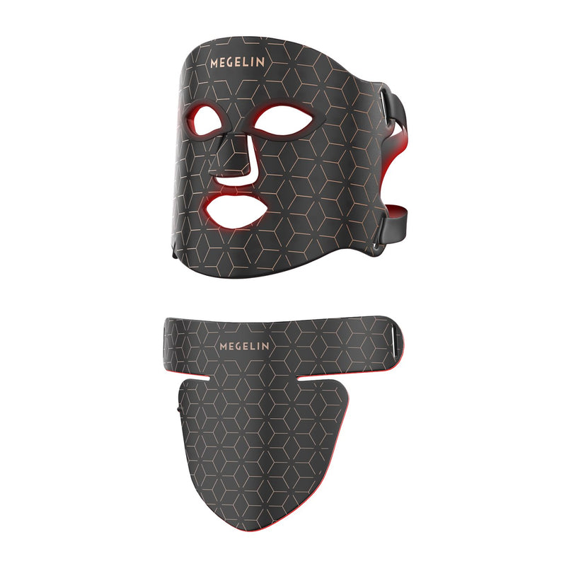 Dash Dock Premium : MEGELIN Led Red Light Therapy Face & Neck Mask 7 Colors Led Light Therapy Facial Mask Infrared Red Light Therapy Mask Infrared Light Skin Rejuvenation(Black)