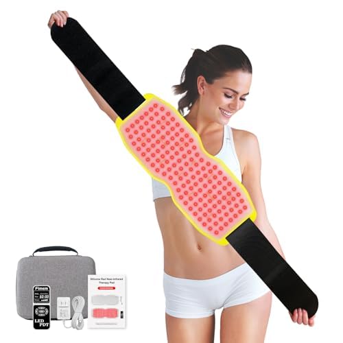 Dash Dock Essential: Fimem Red Light Therapy Belt 660nm 850nm 940nm Red Light Therapy Device for Back Infrared Light Therapy for Body Near Infrared Light for Pain Relief Silicone Infrared Belt Light Therapy for Dogs