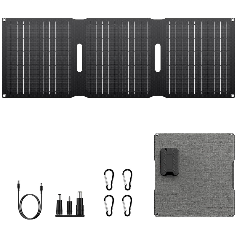 Dash Dock Essential: Powkey 22W Portable Solar Panel Chargers with 15W USB-A USB-C DC Output Foldable Power Emergency ETFE Panels Solar Battery Charger Compatible with Cell Phone iPad for Backpacking Camping Hiking