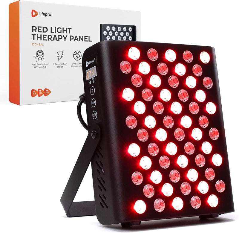 Dash Dock Elite: LifePro Red Light Therapy for Body face - Near Infrared Light Therapy for Body Pain Relief Inflammation Skin Health - Medical Grade 60 LEDs to Improve Circulation - Red Light Therapy Panel Device