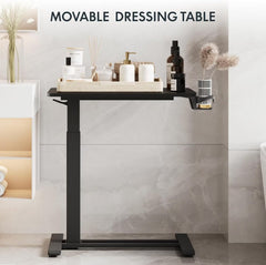 Dash Dock Essential: Standing Scroll Table With Hidden Wheels Side Table Height-adjustable Bed Table