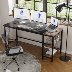 Dash Dock Essential: 63 Inch Computer Desk Home Office Desk Workstation Black