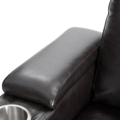 Dash Dock Premium: Power Motion Recliner With USB Charging Port And Hidden Arm Storage 2 Convenient Cup Holders Design And 360 Swivel Tray Table,Brown