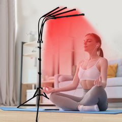Dash Dock Essential: Shyineyou Red Light Therapy 660nm & 850nm & 940nm Infrared Light Therapy with Stand Height Adjustable & Angle Adjustable & Timer 32W 180LEDs Infrared Light Therapy for Body