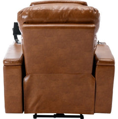 Dash Dock Premium: Power Motion Recliner Electric Power Recliner With USB Charging Port, Hidden Arm Storage, Convenient Cup Holder And Bluetooth Speaker, Light Brown