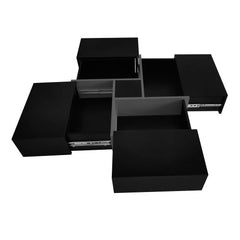 Dash Dock Essential: Unique Design Coffee Table With 4 Hidden Storage Compartments