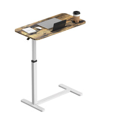 Dash Dock Essential: 31X16inch Standing Rolling Desk With Hidden Wheels Side Table Adjustable Height OverBed Table Hospital Desk With Cup Holder, Computer Laptop Table For Home, Office, Outdoor, Classroom